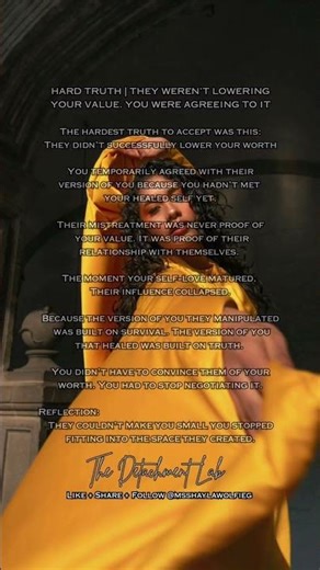 Lessons in discernment: It wasn't others lowering your value; you were accepting it.