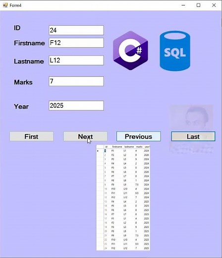 C# for Beginners Load Data from SQL Server and Use Navigation Buttons #shorts