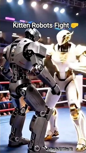 Kitten Robots Fight 🤛 |meet PUR 03!#shorts #robot #cat