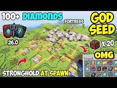 🔥Best Speedrun (God Seed) For Minecraft 26.0 Bedrock And PE | Four Blacksmith Seed | Minecraft Seeds