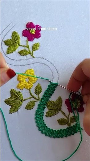 superb elegant new embroidery design tutorial #embrodering #shortsvideo #diy