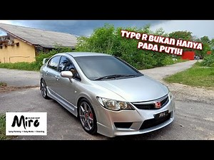 Civic FD repaint Type R SILVER | Silver Yang PADU