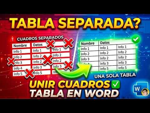 Cómo UNIR los CUADROS de una TABLA en WORD (Quitar Espacio entre Celdas) 📄🔧 ‪@DomingoenlaRed‬