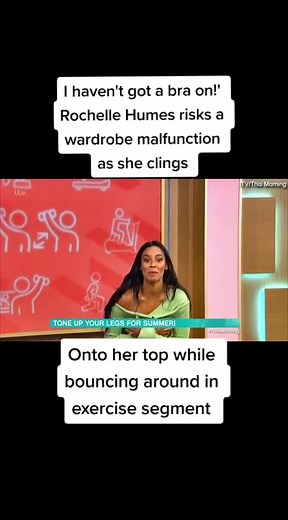 I haven't got a bra on!' Rochelle Humes risks a wardrobe malfunction as she clings onto her top while bouncing around in exercise segment#JustJack #bra#risks#wardrobemalfunction #malfunction#clings#bouncing#around#exercise#segment#rochellehumes#workout#AndiPeters #thismorningitv #thismorning#alisonhammond #dermotoleary #dermot#hollywilloughby #phillipschofield #holly #phillip #alison#itv#morning #tv#fyp#viral