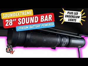 SoundExtreme 28" Golf Cart Sound Bar with Lithium Battery Power (Plus LED Underglow) - GolfCartingTV