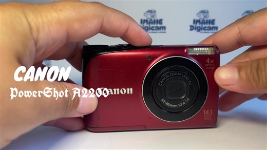The Canon PowerShot A2200 is a 14.1-megapixel compact digital camera with a 4x optical zoom lens and a 2.7-inch LCD screen. It can record 720p HD video and features Smart Auto with Advanced Subject Detection and 32 predefined shooting scenes. It also includes creative filters like fisheye, miniature, and toy camera effects. Key Specs: \t•\tImage Sensor: 1/2.3-inch CCD with approximately 14.1 million pixels. \t•\tLens: 4x optical zoom, 28mm wide-angle lens, 4x digital zoom. \t•\tLCD: 2.7-inch TFT