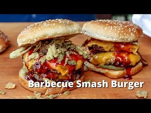 The Juiciest, Most DELICIOUS Smash Burger ... with BBQ Sauce and Crispy Jalapenos