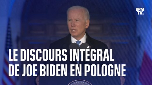 Le discours intégral de Joe Biden en Pologne