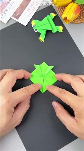 Spring Frog Folding Fun: Join Kids in a Jumping Challenge