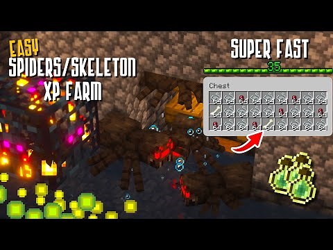 EASIEST Spider and Skeleton Mob Spawner XP Farm Minecraft 1.19 Tutorial