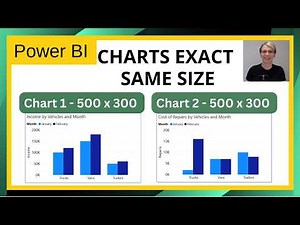 Power BI: Make Visuals the SAME SIZE! Set exact Height & Width for pixel perfect consistency