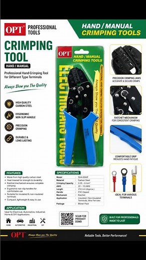 Professional Ratchet Crimping Tool Demo | Perfect Wire Terminal Crimping 🔧⚡ #Shorts