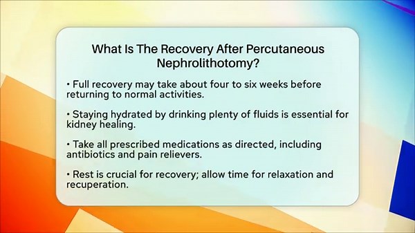 What Is The Recovery After Percutaneous Nephrolithotomy? - The Operating Table