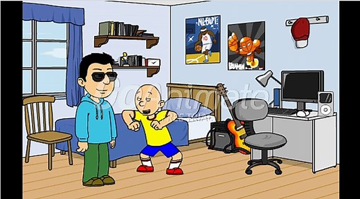 Caillou goes on his computer and gets Grounded