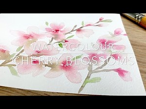 Watercolour Cherry Blossoms