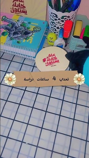 تحدي ٤ ساعات دراسة 🤌 #عافر_هتوصل #يوميات_طالبة #تحديات #ادرس_معي #لايك #اكسبلور #ترند