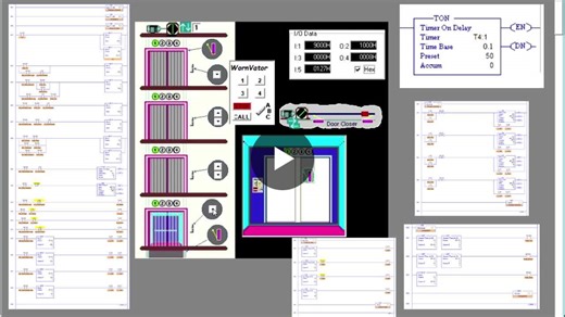Overview of a 4-Floor Elevator Control System This program is a fully automated elevator control system developed in the LogixPro PLC Simulator using Ladder Logic. It is designed to manage passenger… | Alexandru-Cristian Rușanu