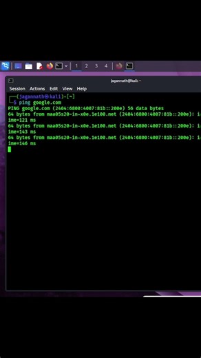 Kali Linux Ping Command 🔥 | Test Internet in Seconds! #Shorts