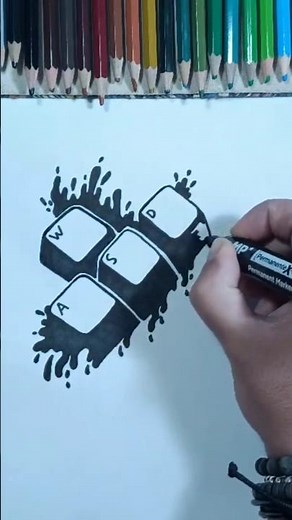 Como dibujar un teclado paso a paso. #drawing #dibujos #dibujo #draw #dibujar #art #arte