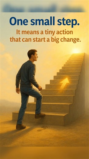 One Small Step — Easy English Phrase #shorts #shortsvideo