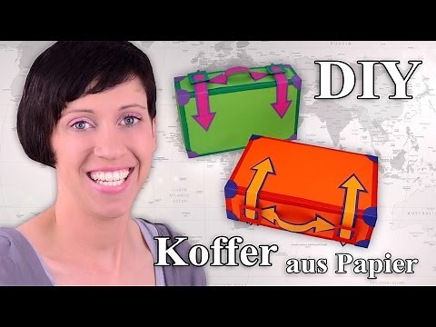 Koffer aus Papier - Bastelanleitung