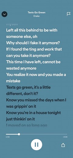 Drake Texts Go Green Lyrics Explained