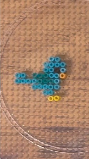 🐦 DIY Animal Fuse Bead Easy Craft Ideas Tutorial - Tiny Teal Blue Bird! #bird #artsandcrafts #art