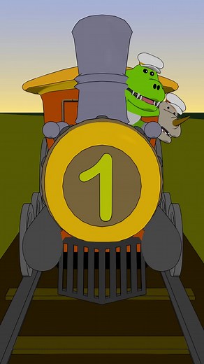 Count 1 to 10 aboard a number train! Enjoy this fun lesson for kids to learn numbers. #education #numbers #learnontiktok #counting