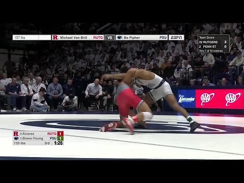 133 LBS: #9 Sammy Alvarez (Rutgers) vs. #3 Roman Bravo-Young (Penn State) | 2020 B1G Wrestling