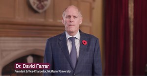 1.8K views · 51 reactions | McMaster President and Vice-Chancellor David Farrar provides remarks in this excerpt from the McMaster Alumni Association's annual Remembrance Day ceremony. View the full service here: https://alumlc.org/mcmaster/11343 | McMaster University | Facebook