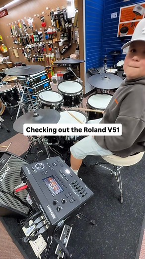 Checking out the Roland V51 at Guitar Center! Really cool sounds! #johnmilesbrockman #playwithpassion #roland #rolandvdrums #vdrums #guitarcenter | John Miles Brockman