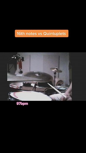 Great rate change practice! 16ths to quintuplets. Duet if you’d like! #drumtok #guitar #bass #vocals #duetme #drummer #musictheory #musictheorytiktok