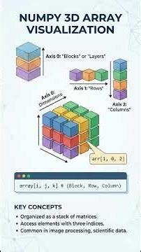 NumPy 3D Array Visualization #datascience #numpy #numpy3DArray #Python #datascienceforbeginners