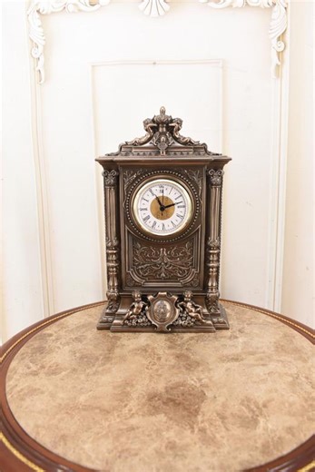 Baroque Mantel Clock With Cherubs – Vintage Fireplace Decor, Battery-operated Home Accent - Etsy