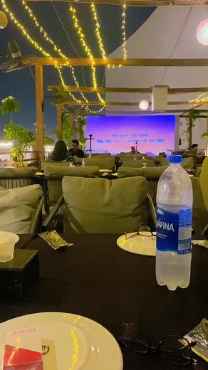 Charming Outdoor Dining Scene at Night