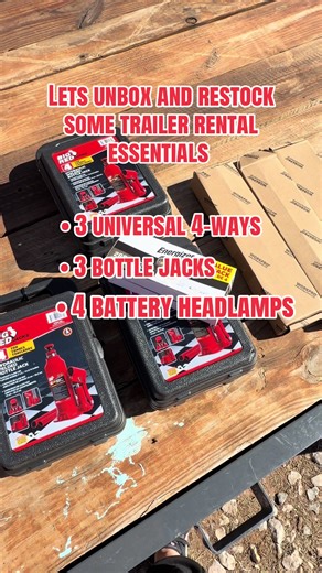 Unbox and Restock trailer rental essentials! #thetrailerrentalgirl #trailerrentals #howtostartatrailerrentalbusiness #trailerrentalessentials #trailerrentaltips