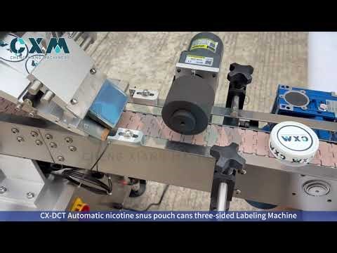 How to label snus cans on three sides in one pass?