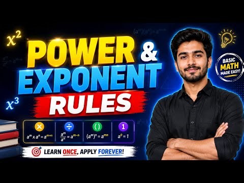 Power & Exponents Made Easy | Complete Rules of Exponents Explained (Basic to Advanced)