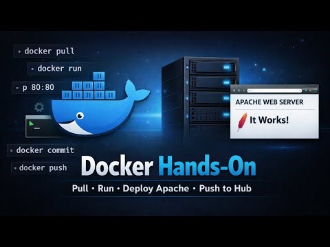 Pull Images, Run Containers, Deploy Apache Web Server, Port Mapping, Docker Commit & Docker Hub Push
