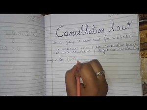 Cancellation law// Group Theory // maths (B.sc)