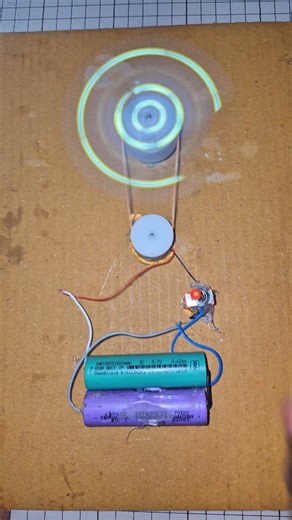 Electro DIY Hub on Instagram: "I am creating a simple DIY rotating motor setupIn this video, I am creating a simple DIY rotating motor setup that also powers an LED strip panel! ⚙️💡 Using basic components like a DC motor, battery pack, switch, LED strip, and a small pulley system, this project shows how motion and lighting can work together in one experiment. This homemade mechanism is perfect for beginners, school science projects, engineering practice, or anyone who enjoys building creative D