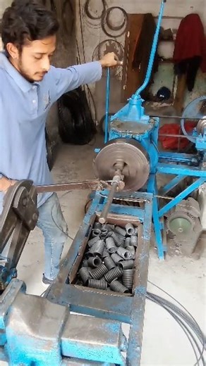 Turning wire into spring on machine no cnic#Short