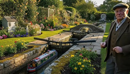 Miniature canal and narrowboats in a British back garden. #models #canalboats #narrowboats #boating #banter | Canal Boats