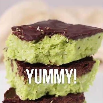 No Bake Chocolate Avocado Grasshopper Bars | Chocolate Mint Bars