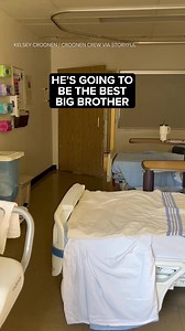 'Where's the Baby?' A toddler was thrilled to meet his newborn sister for the first time in a tender moment captured at a hospital in Hamilton, Ontario, earlier this year. | ABC7NY