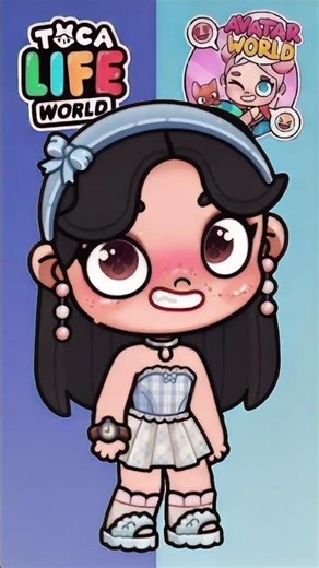 Avatar World VS Toca Life but everything is blue 🩵 #avatarworld #tocaboc #shorts #viralshorts 🩵🌎🩵