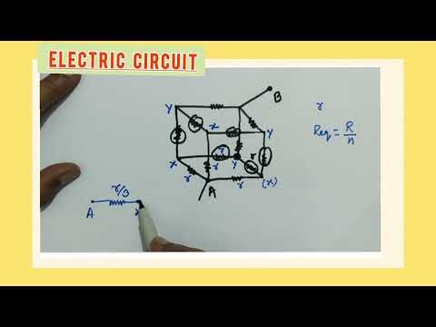 Find equivalent Resistance of cube across diagonal each sides have same resistance #elctriccircuit