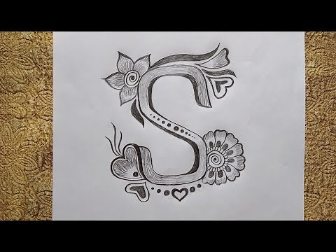 How to Make S Letter Tattoo Design | Stylish Letter 'S' Drawing Easy| Drawing tutorial