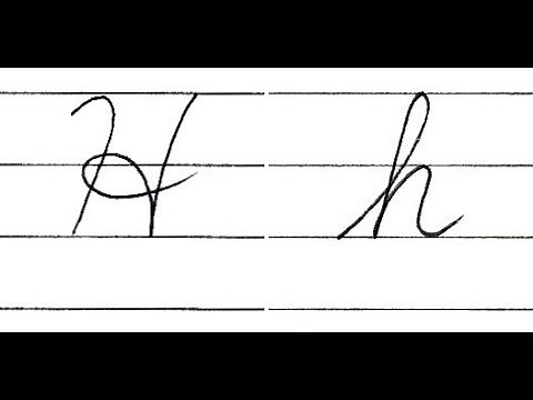 【筆記体レッスン】アルファベット H h Cursive alphabet