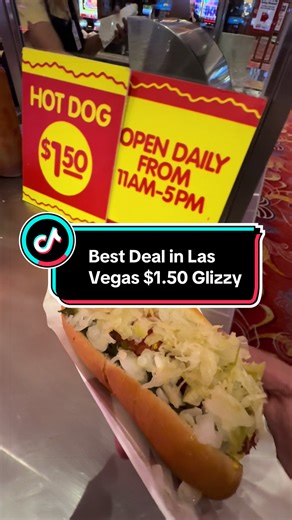 Best deal in Las Vegas dollar fifty glizzy at the South Point #vegas #southpoint